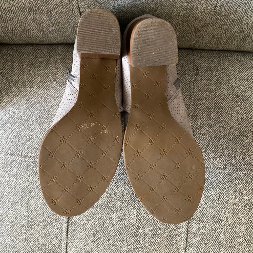 Jack Rodgers • Maya Peep Toe Bootie • Tan Suede - Picture 8 of 10